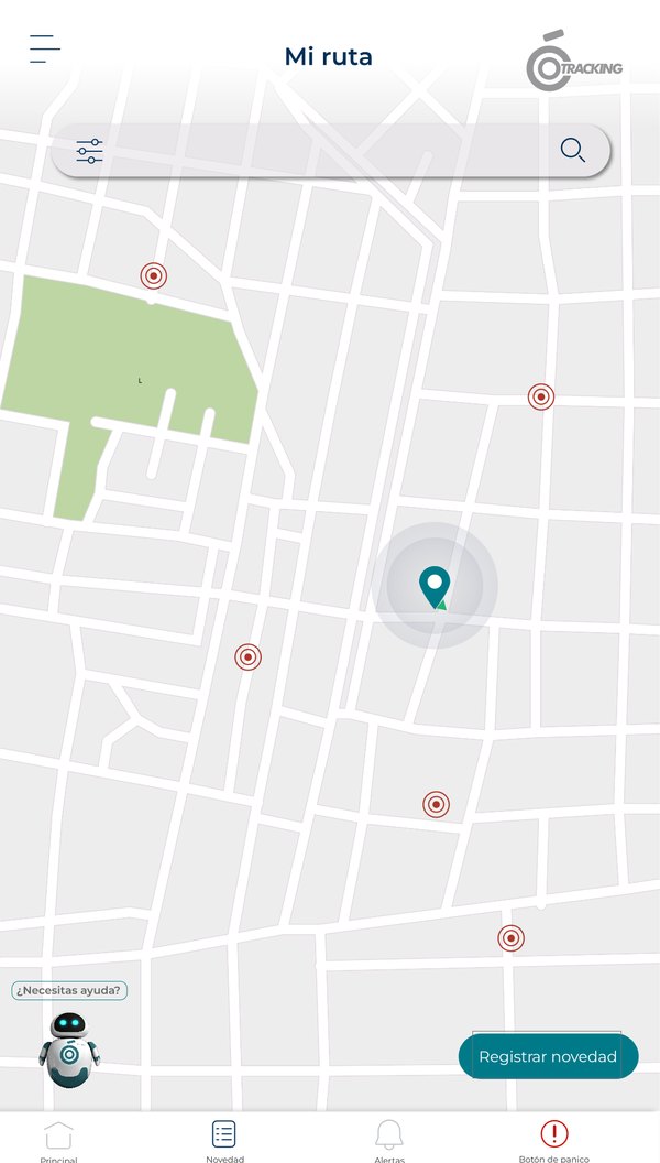 Oberon 360 app: a live map of the day's route